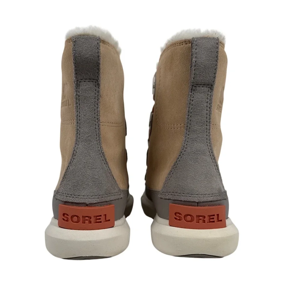 Sorel Explorer II Joan Winter Boots Womens 7 Waterproof Suede Insulated Sand
